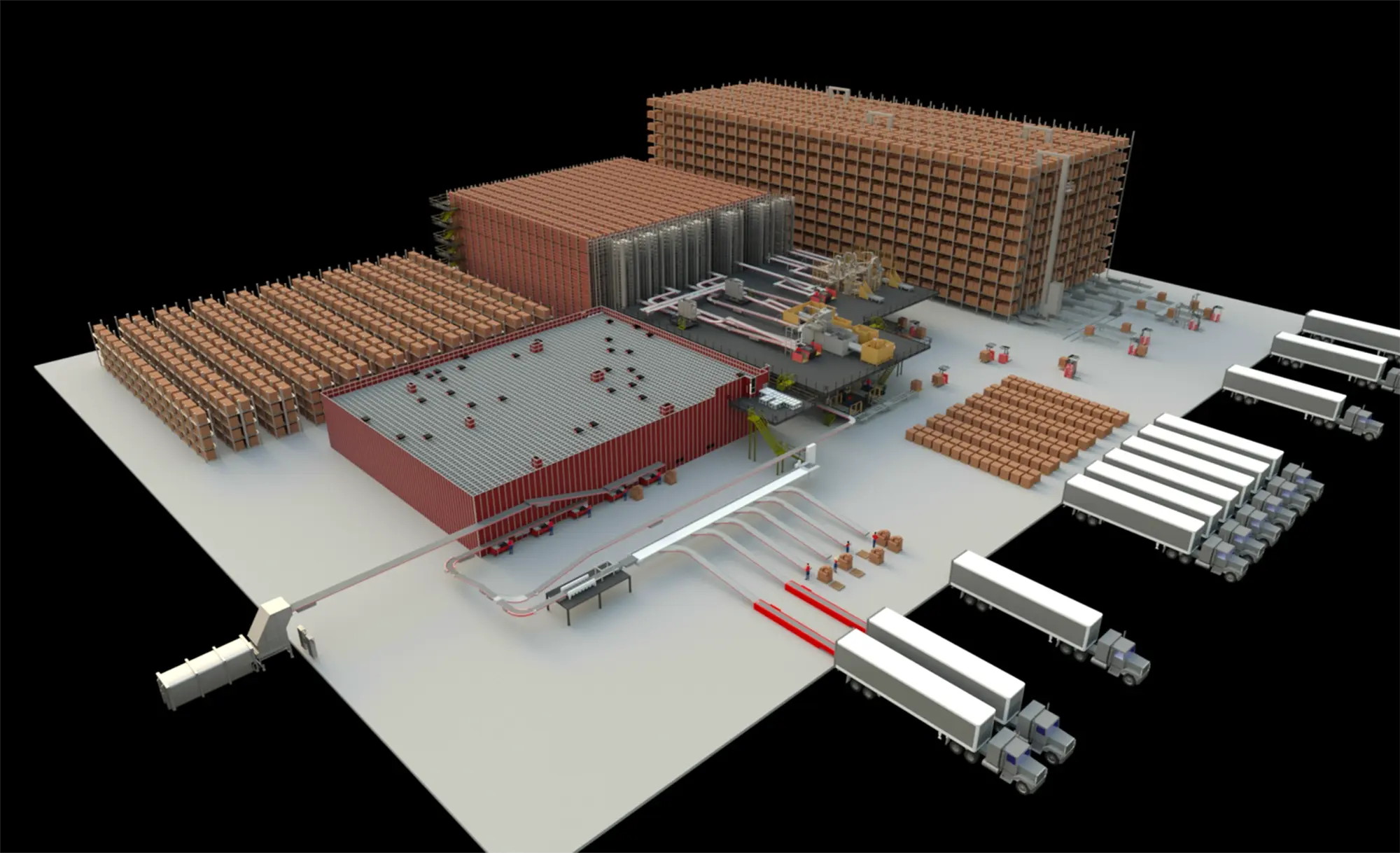 facility rendering showing automation for every facility process