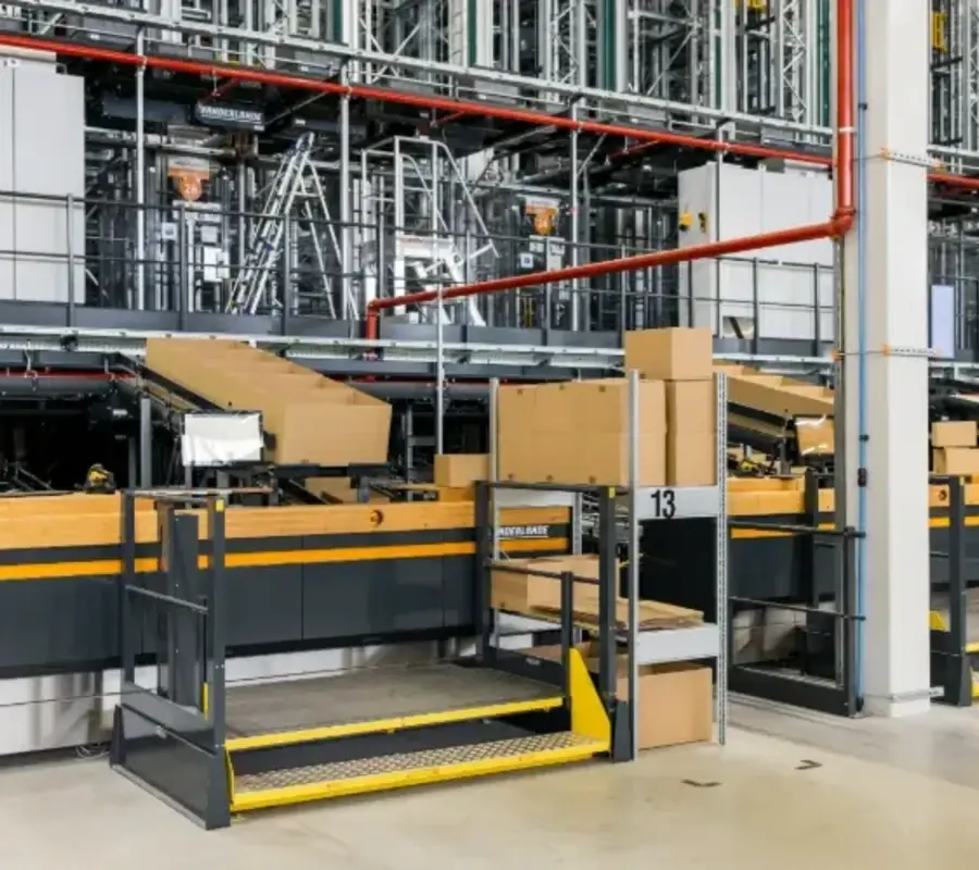 Automated warehouse packing stations